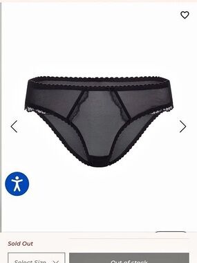 Agent Provocateur Sara Brief Black Panties size 1